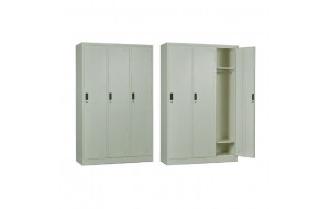 Locker 3 θεσ.μεταλλική ντουλάπα λευκή 115x45x185 εκ