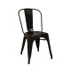 Relix καρέκλα από μαύρο μέταλλο 45x51x85 εκ