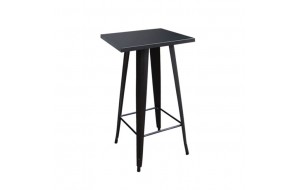 Relix τραπέζι bar μεταλλικό μαύρο 60x60x101 εκ
