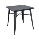 Relix τραπέζι μεταλλικό antique black 70x70 εκ