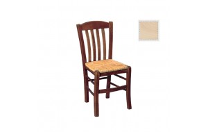 Casa Ξύλινη καρέκλα με ψάθινο κάθισμα 42x45x88 εκ