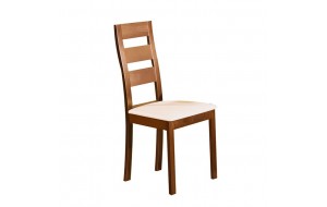 Miller καρέκλα από οξυά σε ανοιχτό καρυδί και εκρού Κάθισμα