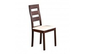 Miller καρέκλα από οξυά σε σκούρο καρυδί και εκρού Κάθισμα