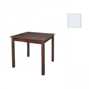 Ταβερνας τραπέζι λευκό τετράγωνο με επιφάνεια κόντρα πλακέ 70x70 εκ