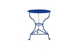 Παραδοσιακο τραπέζι φ60cm καφενείου μπλε k d