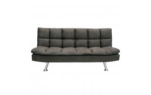 Ramada καναπές κρεβάτι με ύφασμα σκούρο καφέ 182x92x93cm