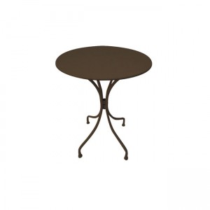 Park στρογγυλό μεταλλικό τραπέζι σε καφέ χρώμα 60x70 εκ