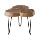 Fuego 3 τραπέζι σαλονιού από ξύλο ακακίας σε φυσικό χρώμα 50x50x42 εκ