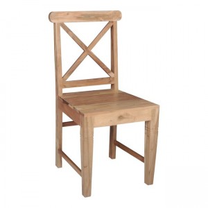 Kika καρέκλα από ξύλο ακακίας σε φυσική απόχρωση 46x50x94 εκ