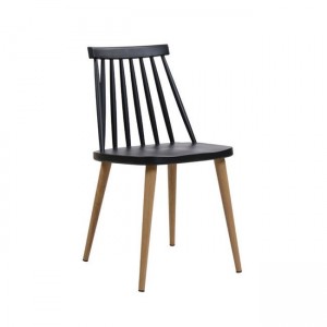 Lavida καρέκλα μεταλλική φυσικό, pp μαύρο