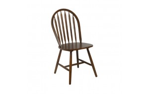 Sally καρέκλα από καουτσουκόδεντρο σε καρυδί χρώμα 44x51x93 εκ