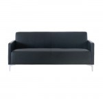 Style διθέσιος καναπές με μαύρη δερματίνη 112x71x72 εκ