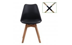 Martin καρέκλα pp μαύρο ξύλινο πόδι metal cross