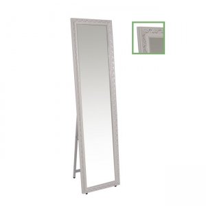 Mirror καθρέπτης δαπέδου τοίχου 37x146 γύψινος, antique white