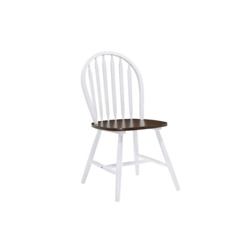 Sally καρέκλα καρυδί άσπρη