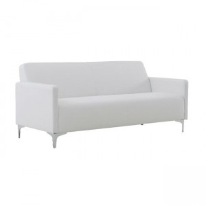 Style καναπές τριών θέσεων με pu λευκό 164x71x72 εκ