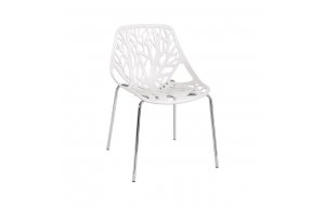 Linea Καρέκλα μεταλλική με PP Λευκό