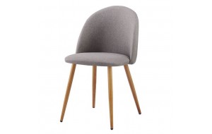 Bella μεταλλική καρέκλα με βαφή σε φυσικό χρώμα και ύφα&sigma