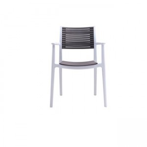 Akron πολυθρόνα εξωτερικού χώρου λευκή με sand beige 60x55x85 εκ