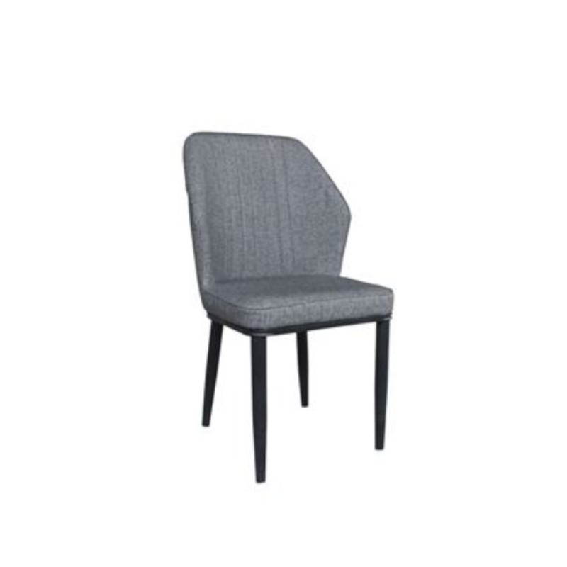 Delux καρέκλα κλασικού τύπου με μεταλλικό σκελετό μαύρο και κάθισμα pu ανθρακί