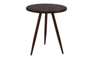 Naturale steel τραπέζι μεταλλικό καρυδί με διάμετρο 60cm