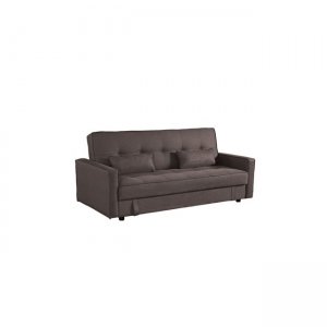 Open καναπές κρεβάτι με αποθηκευτικό χώρο και καφέ ύφασμα 200x86x89cm