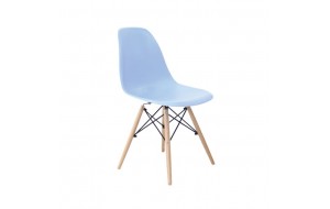 Art wood καρέκλα pp σιέλ με ξύλινα πόδια 46x52x82 εκ