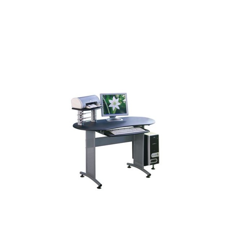 Γραφείο για ηλεκτρονικό υπολογιστή 120x55cm μεταλλικό silver- μαύρο