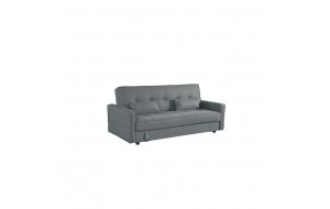 Open καναπές κρεβάτι με αποθηκευτικό χώρο και ύφασμα γκρι 200x86x89 εκ