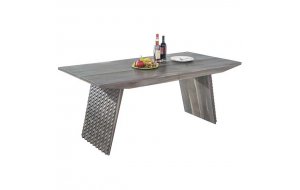 Latif τραπέζι από ακακία σε smoke grey απόχρωση 180x90x76 εκ