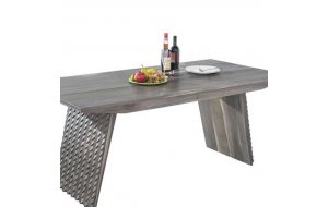 Latif τραπέζι από ακακία σε smoke grey απόχρωση 180x90x76 εκ