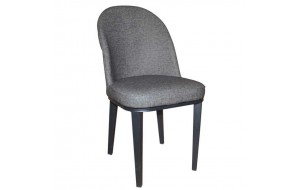 Καρέκλα Tex με μεταλλική βαφή σε μαύρο χρώμα και linen pu σε &alp