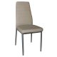 Καρέκλα μεταλλική Jetta με linen pu μπεζ και γκρι πόδια 43x62x104 εκ