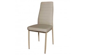 Jetta καρέκλα με μεταλλική βάση σε φυσική απόχρωση με pu line