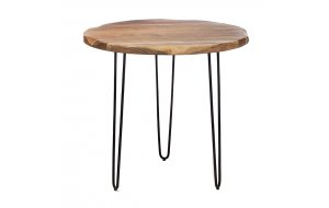 Industrial τραπέζι από ξύλο tκαι μέταλλο 80x80x76 εκ