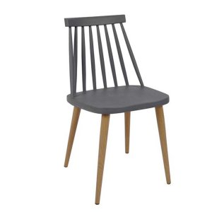 Lavida καρέκλα με μεταλλικό σκελετό σε φυσικό χρώμα κ&alph