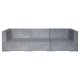 Concrete καναπές τριθέσιος από τσιμέντο γκρι 228x83x65 εκ