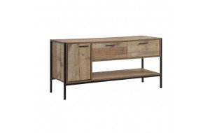 Pallet W έπιπλο τηλεόρασης με δύο συρτάρια και με ένα ντουλάπι 124X40x60 εκ