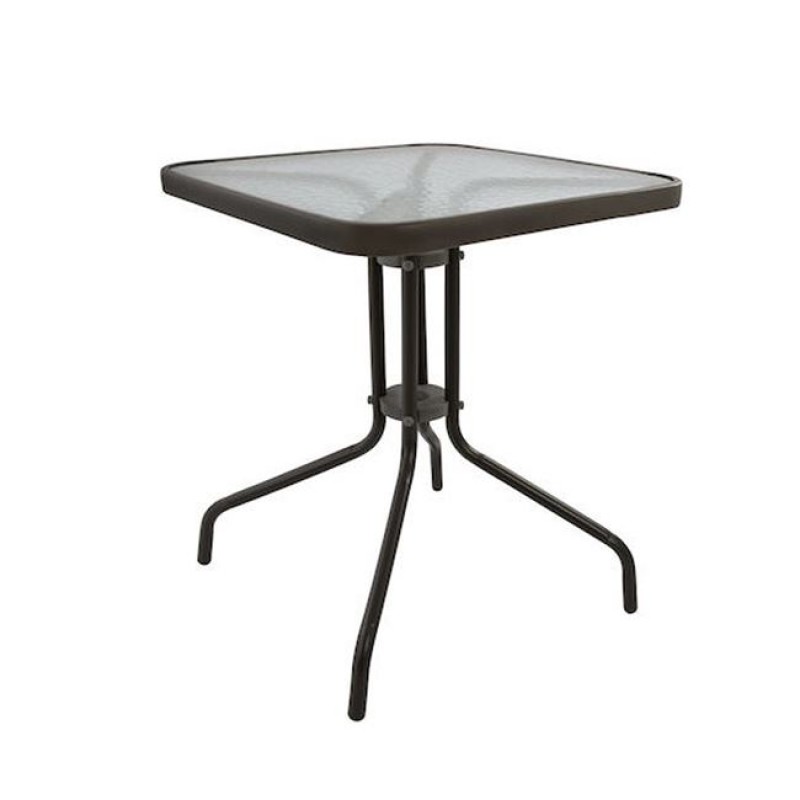 Τραπέζι Baleno μεταλλικό γκρι 60x60x70 εκ | Echo Deco