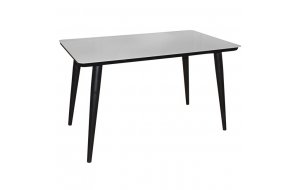 Τραπέζι union μαύρο και λευκό 130x80x75 εκ