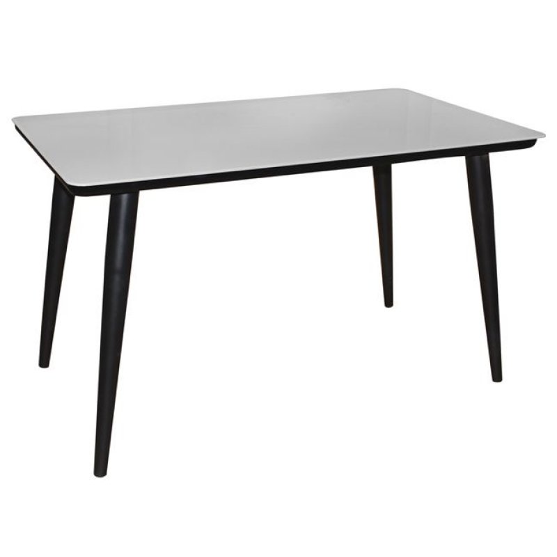 Τραπέζι union μαύρο και λευκό 130x80x75 εκ
