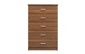 Drawer έπιπλο με πέντε συρτάρια σε καρυδί χρώμα 60x40x97 εκ
