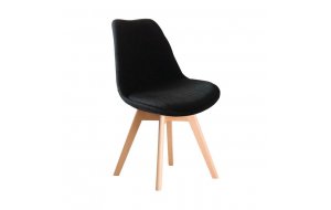 Martin καρέκλα ξύλινη με μαύρο ύφασμα  49x57x82 εκ