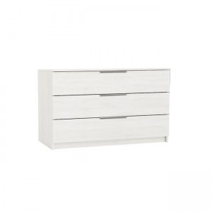 Drawer συρταριέρα με τρία συρτάρια σε λευκό χρώμα 80x40x64 εκ