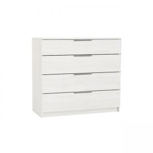 Συρταριέρα Drawer με τέσσερα συρτάρια λευκή 80x40x83 εκ