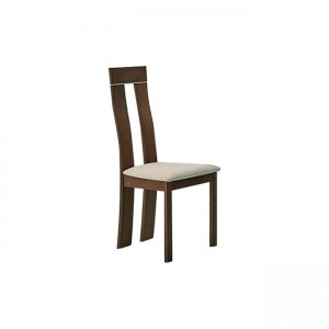 Pella καρέκλα από οξιά με μπεζ ύφασμα 45x50x103 εκ