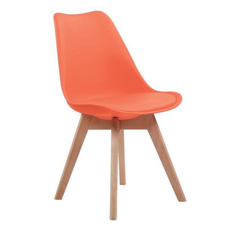 Καρέκλα Martin πορτοκαλί χρώματος 49x57x82 εκ | Echo Deco