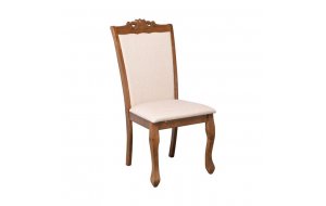 Deline καρέκλα αντικέ με μπεζ ύφασμα 49x58x104 εκ