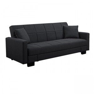 Kelso καναπές κρεβάτι σε μαύρο χρώμα με αποθηκευτικό χώρο 197x81x80 εκ