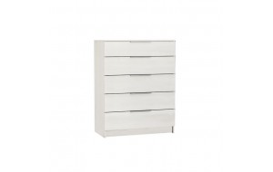 Drawer έπιπλο με πέντε συρτάρια λευκού χρώματος 80x40x105 εκ
